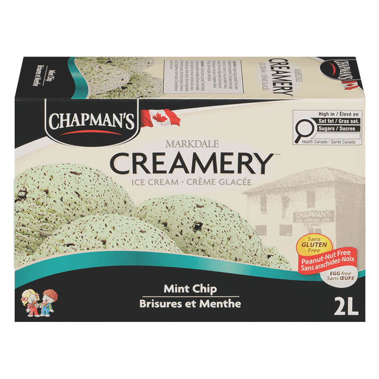 Mint Chip Ice Cream (Peanut/Nut Free) - 2 L Box - Chapman's