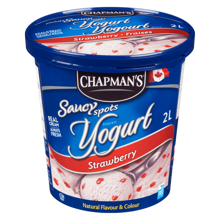 Yogourt glacé points saucy fraises Chapman's