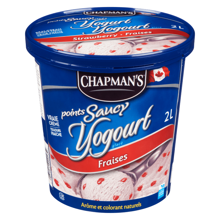 Yogourt glacé points saucy fraises Chapman's Ice Cream