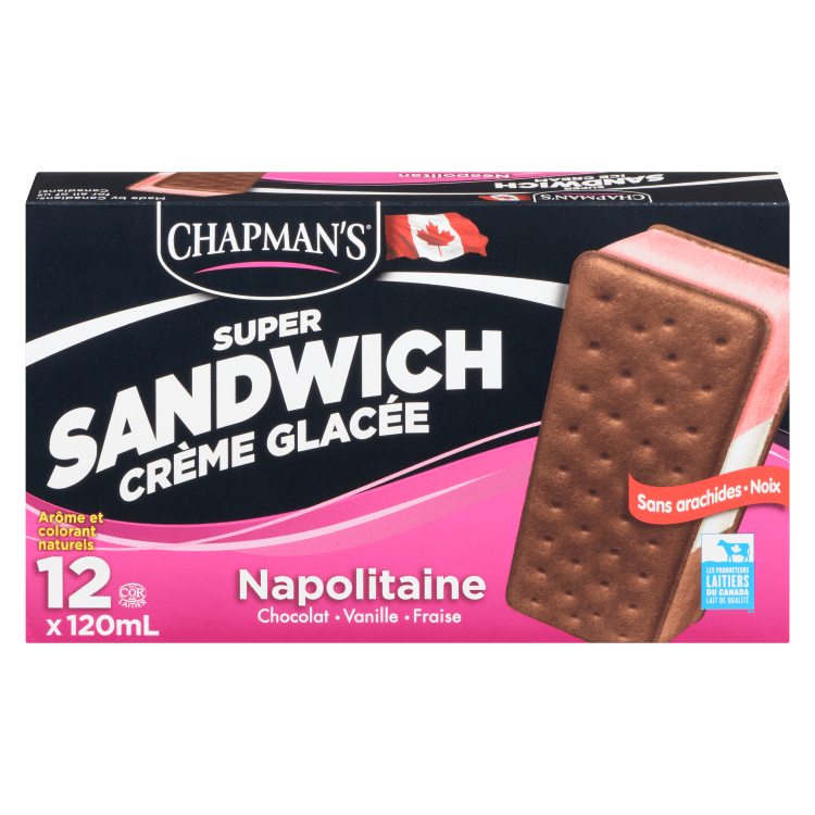 Chapman's Neapolitan Ice Cream Sandwich