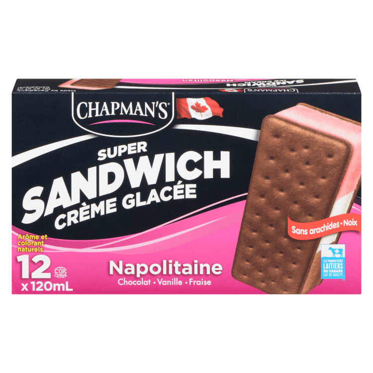 Chapman's Neapolitan Ice Cream Sandwich