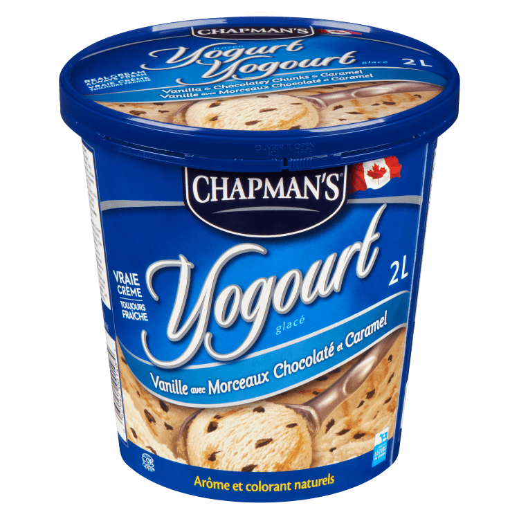 Chapman's Vanilla with Chocolate Chunks and Caramel Frozen Yogurt