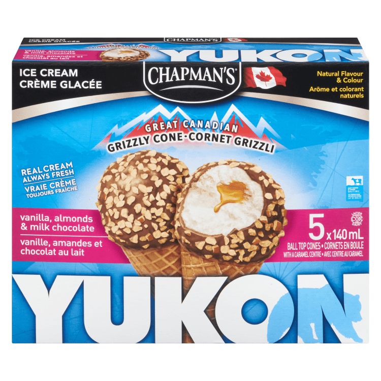 Chapman's Yukon Vanilla & Almonds Ice Cream Cone