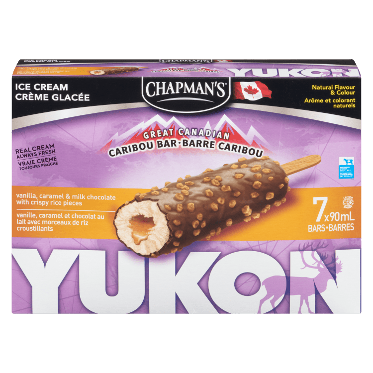 Chapman's Yukon Vanilla, Caramel & Milk Chocolate with Crispy Rice Pieces Ice Cream Bar