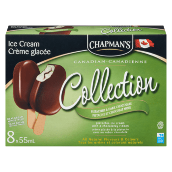 Barre de crème glacée Collection Canadienne pistache et chocolat noir Chapman’s