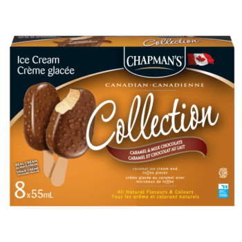 8 x 55 mL Box of Chapman's Caramel & Milk Chocolate Ice Cream Bars
