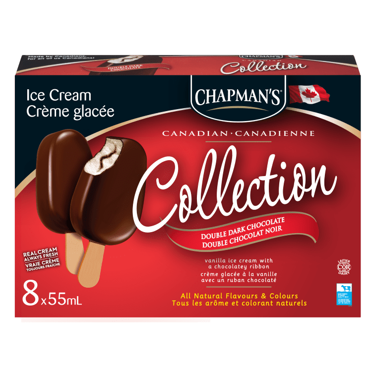 Barre de crème glacée Collection Canadienne double chocolat noir Chapman’s