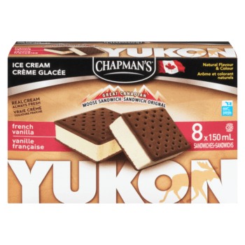 Sandwich de crème glacée Yukon vanille française Chapman’s