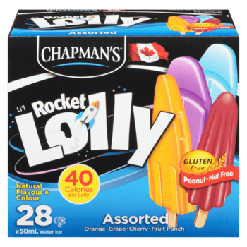 Chapman's Orange Grape Cherry & Fruit Punch Rocket Lolly