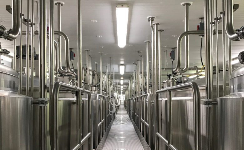 Ice cream mixing tanks in Chapman's Ice Cream's Phoenix plant