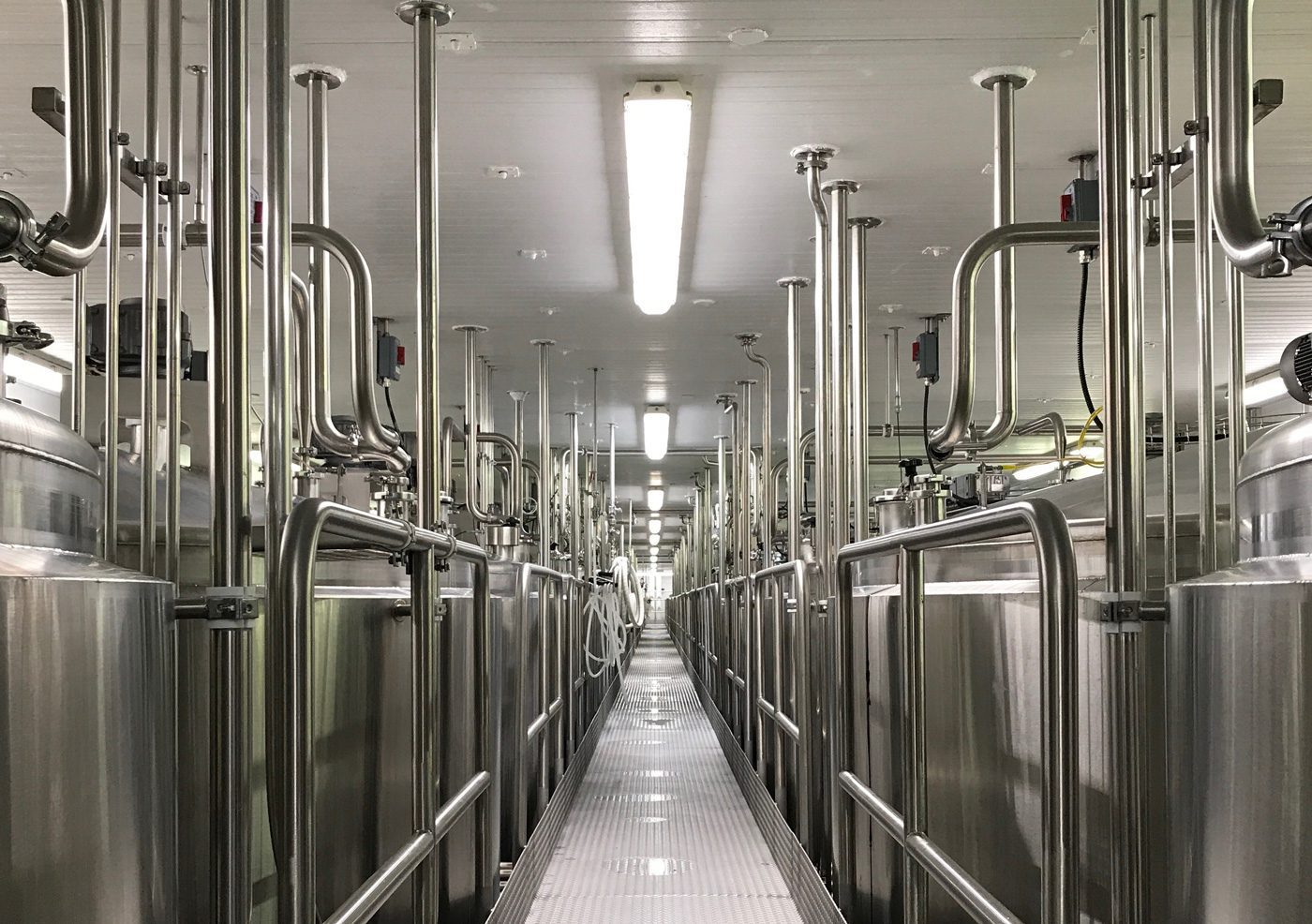 Ice cream mixing tanks in Chapman's Ice Cream's Phoenix plant