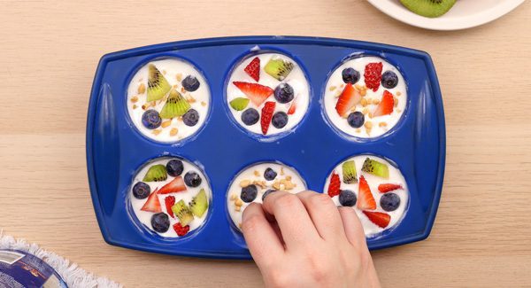 Biscuits aux fruits et au yogourt glacé à la vanille