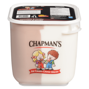 Crème glacée Original chocolat et vanille Chapman’s contenant de 4 Litres