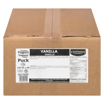 Box of Chapman's Vanilla Frozen Yogurt Pucks
