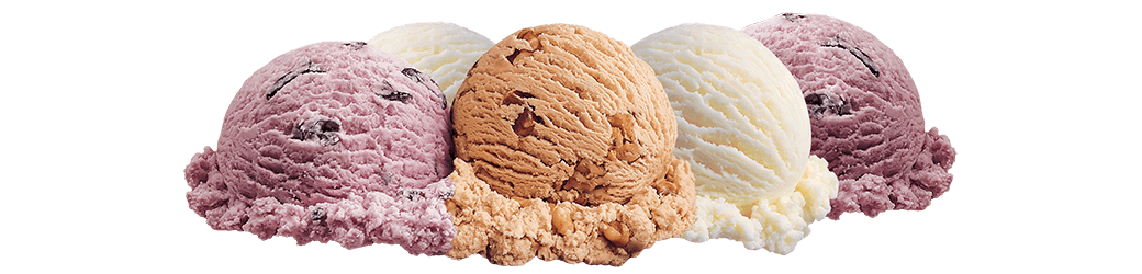 Close up of scoops of delicious Chapman's Ice Cream