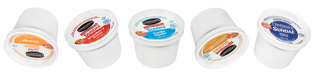 Chapman's ice cream thermal cups