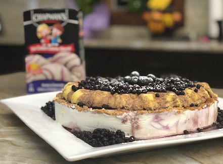 Blueberry cheesecake made with Chapman's Ice Cream