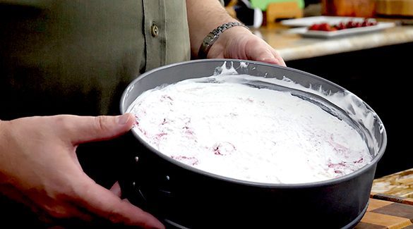 Blueberry cheesecake step 3