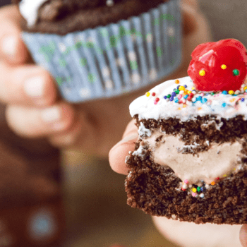 Delicious Ice Cream Cupcake made with Chapman's Ice Cream