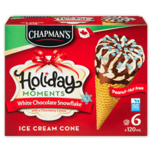 Chapman's Holiday Moments White Chocolate Snowflake Cone