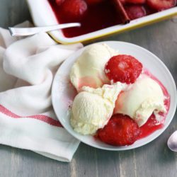 Chapman's RecSpiced Plums with Vanilla Ice Cream