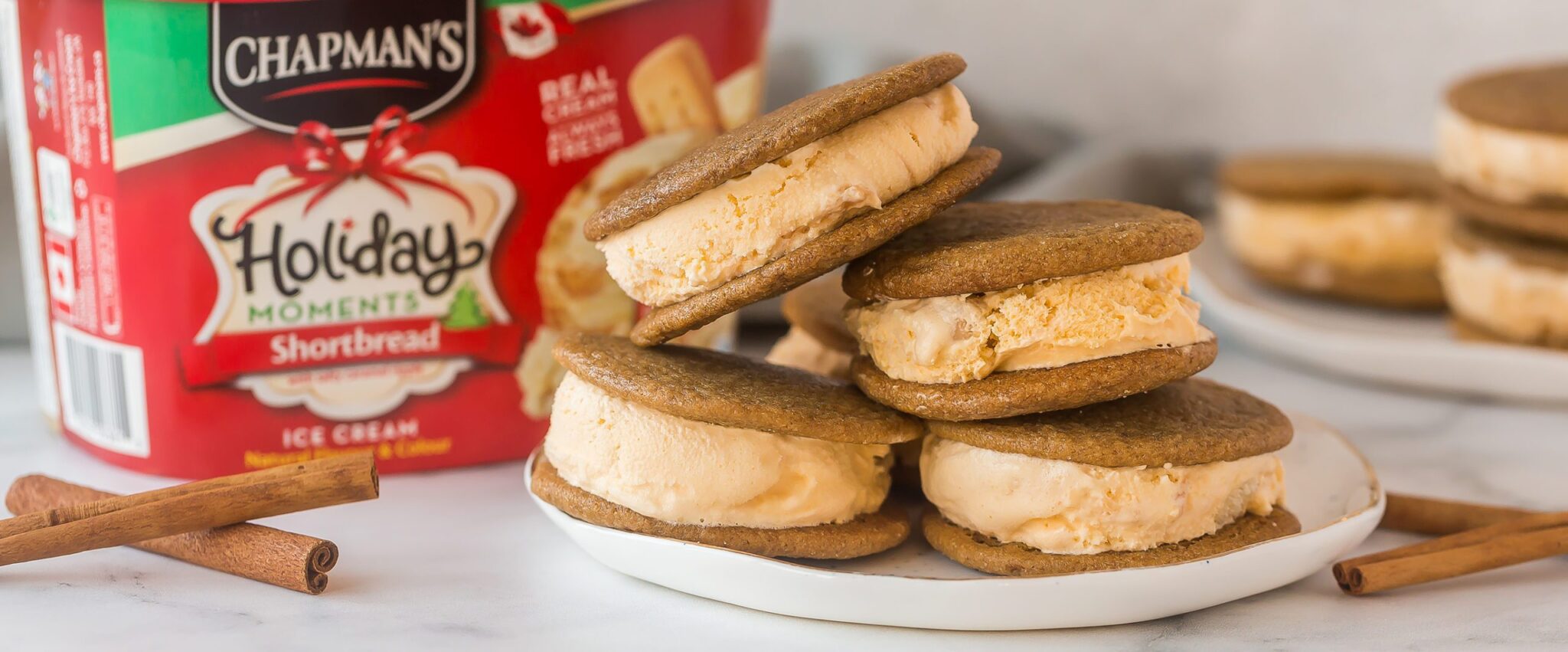 Shortbread & Spice Ice Cream Sandwiches Chapman's Ice Cream