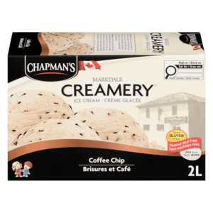 Carton de crème glacée brisures et café de Chapman’s