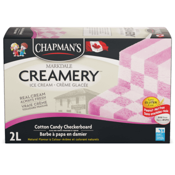 Carton of Chapman's Cotton Candy Checkerboard Original Ice Cream