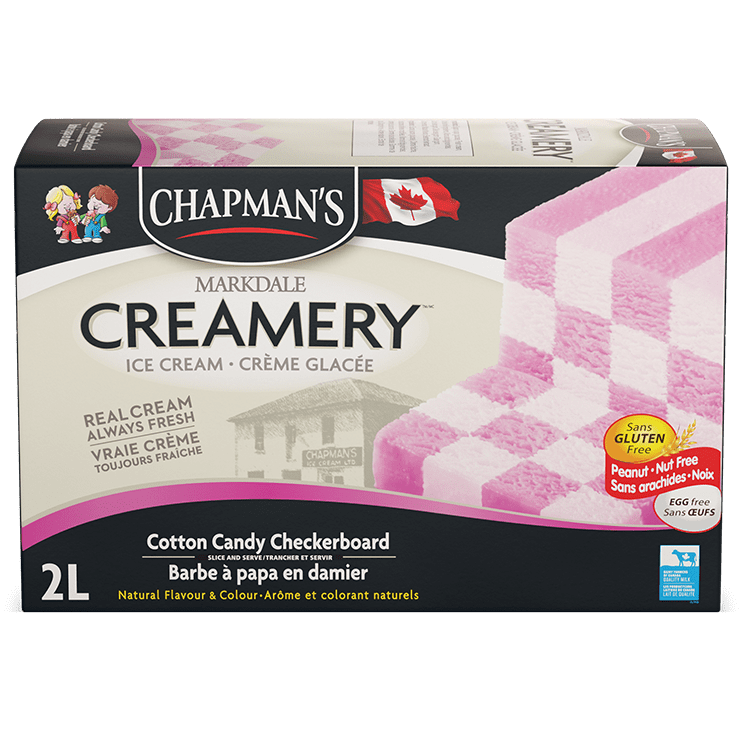 Carton of Chapman's Cotton Candy Checkerboard Original Ice Cream