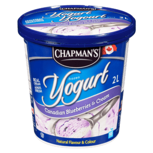 Tub of Canadian Blueberries & Cream Frozen Yogurt