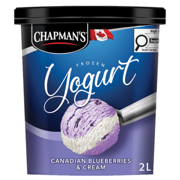 Tub of Canadian Blueberries & Cream Frozen Yogurt