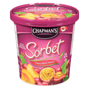 Tub of Cherry Peach Passion Sorbet