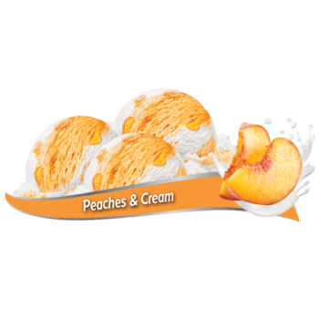 Scoops of Chapman's Canadian Peaches & Cream Frozen Yogurt