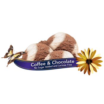 Scoops of Chapman's Coffee & Chocolate No Sugar Added Ice Cream