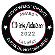 Award badge for the 2022 ChickAdvisor Reviewers' Choice Award