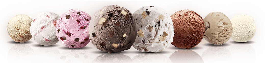 eight scoops of Chapman's Super Premium Plus ice cream