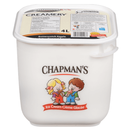 Butterscotch Ripple Ice Cream (Nut Free) - 4 L Tub - Chapman's